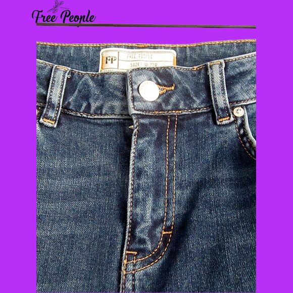 FREE PEOPLE NEW Bohemian Chic RITA Crop Flare Jean 27 - Picture 9 of 12